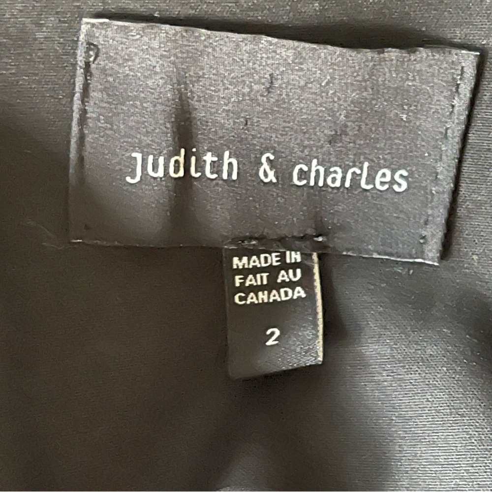 Judith & Charles Black Fitted No Lapel Clip Closure Blazer Jacket (2) - Picture 12 of 12